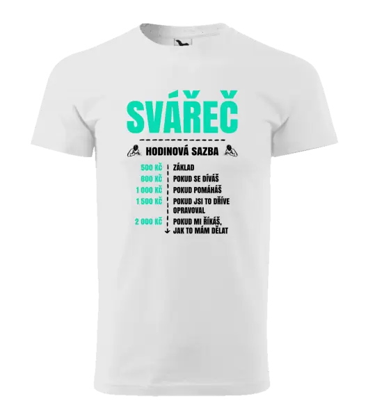 Pánské tričko Hodinová sazba - svářeč