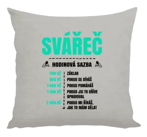 Polštář Hodinová sazba - svářeč