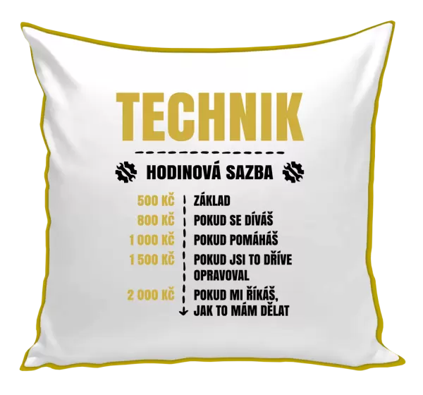 Polštář Hodinová sazba - technik