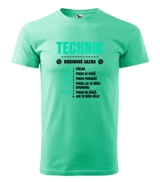 Pánské tričko Hodinová sazba - technik