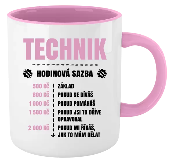 Hrnek Hodinová sazba - technik