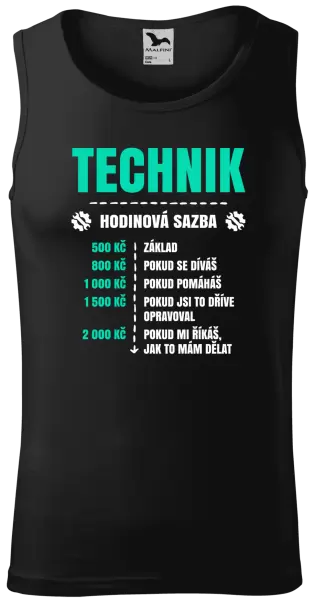 Pánské tílko Hodinová sazba - technik