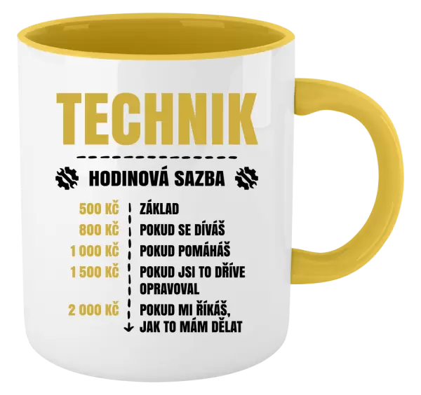 Hrnek Hodinová sazba - technik