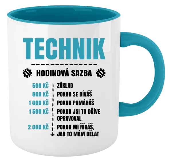 Hrnek Hodinová sazba - technik