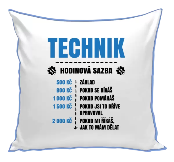 Polštář Hodinová sazba - technik