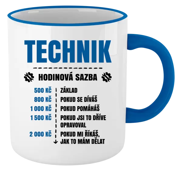 Hrnek Hodinová sazba - technik