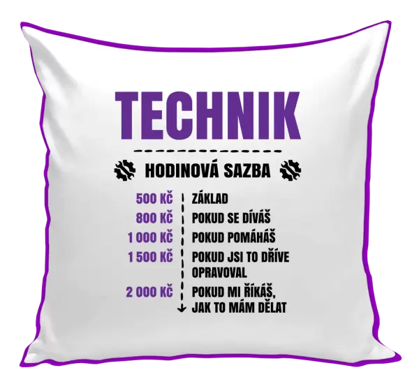 Polštář Hodinová sazba - technik