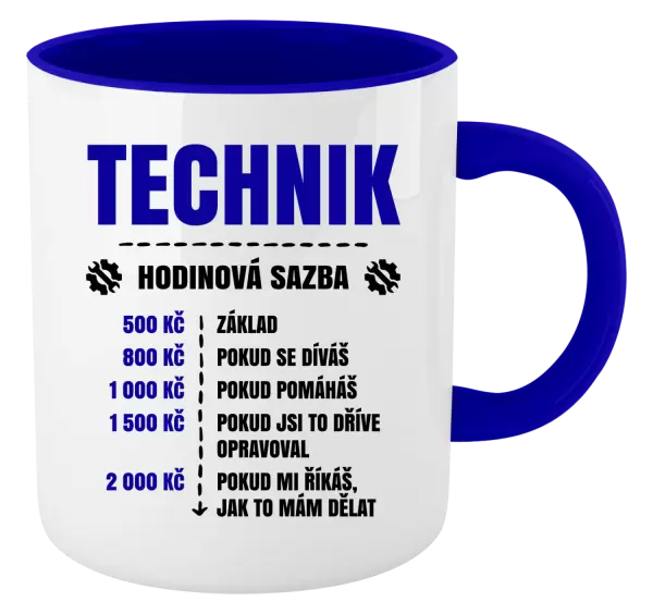 Hrnek Hodinová sazba - technik