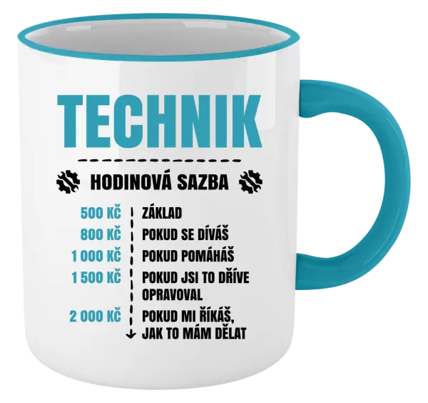 Hrnek Hodinová sazba - technik