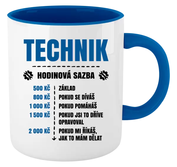 Hrnek Hodinová sazba - technik
