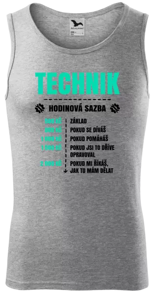 Pánské tílko Hodinová sazba - technik