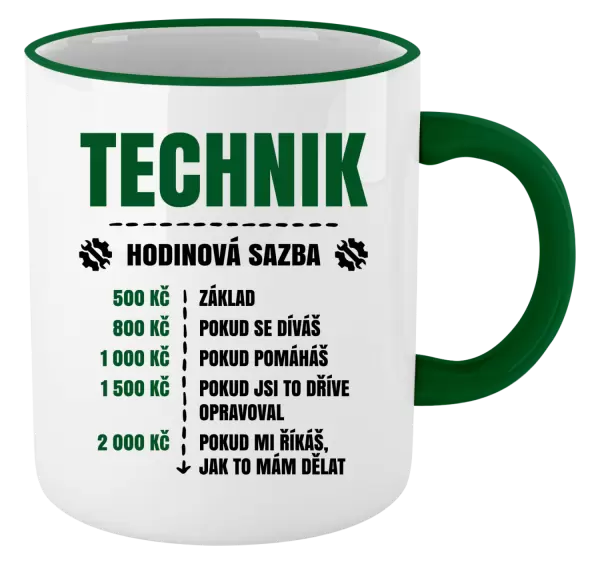 Hrnek Hodinová sazba - technik