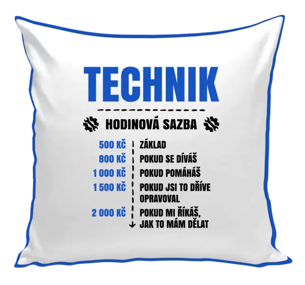 Polštář Hodinová sazba - technik