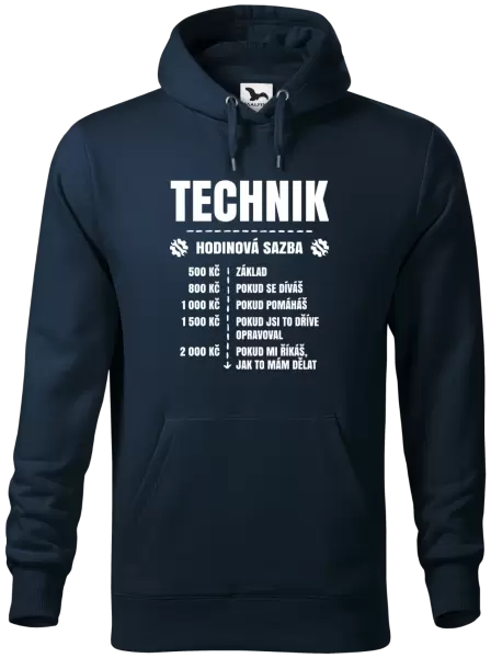 Pánská mikina Hodinová sazba - technik