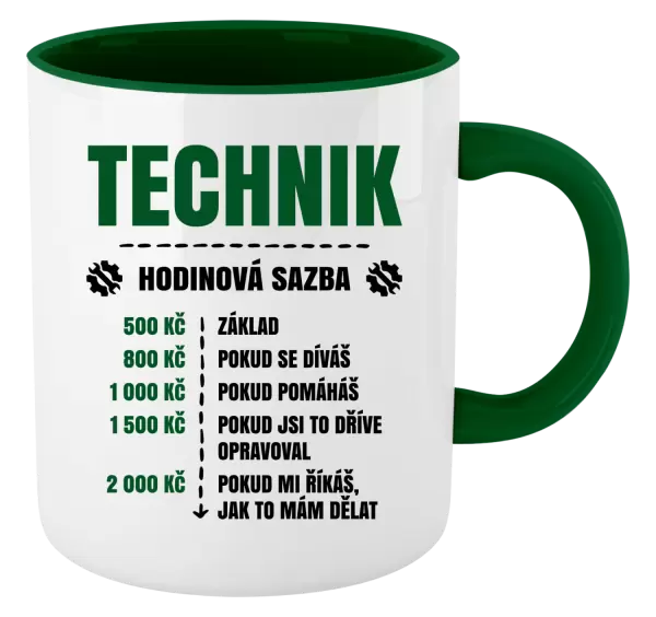 Hrnek Hodinová sazba - technik