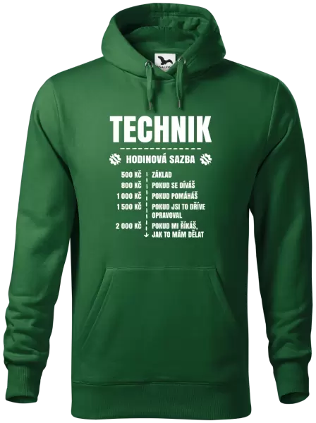 Pánská mikina Hodinová sazba - technik