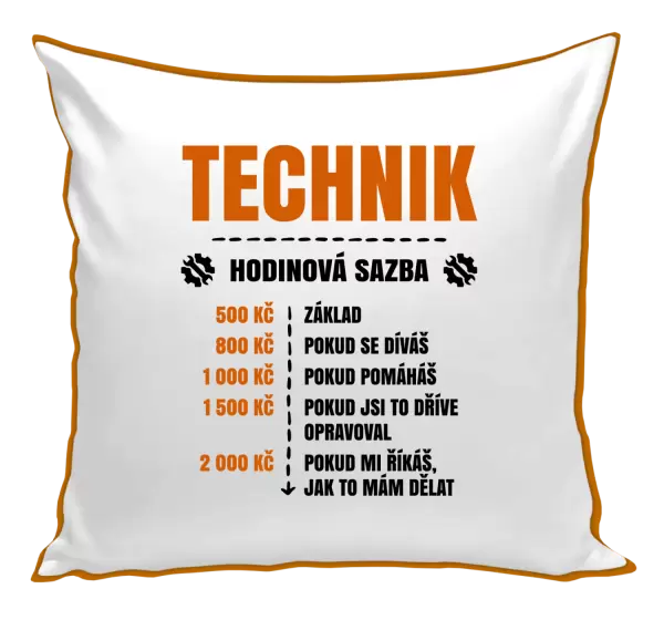 Polštář Hodinová sazba - technik