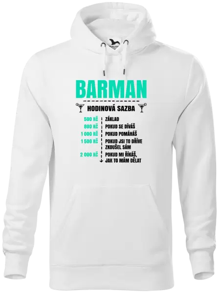 Pánská mikina Hodinová sazba - barman