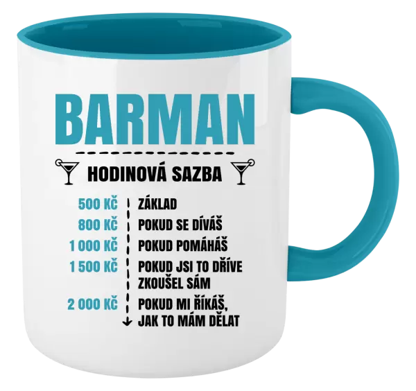 Hrnek Hodinová sazba - barman