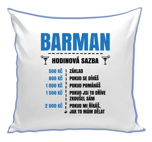 Polštář Hodinová sazba - barman