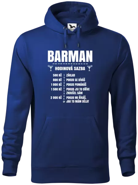 Pánská mikina Hodinová sazba - barman