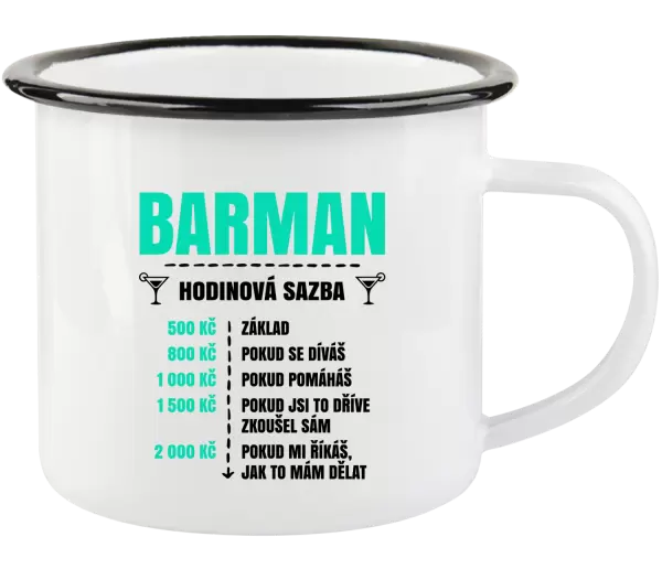 Plecháček Hodinová sazba - barman