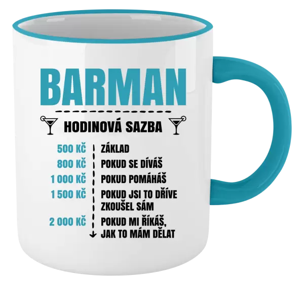 Hrnek Hodinová sazba - barman