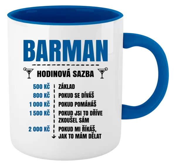Hrnek Hodinová sazba - barman