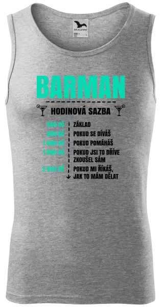 Pánské tílko Hodinová sazba - barman