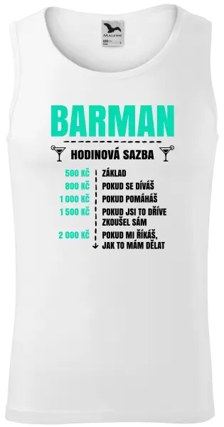 Pánské tílko Hodinová sazba - barman