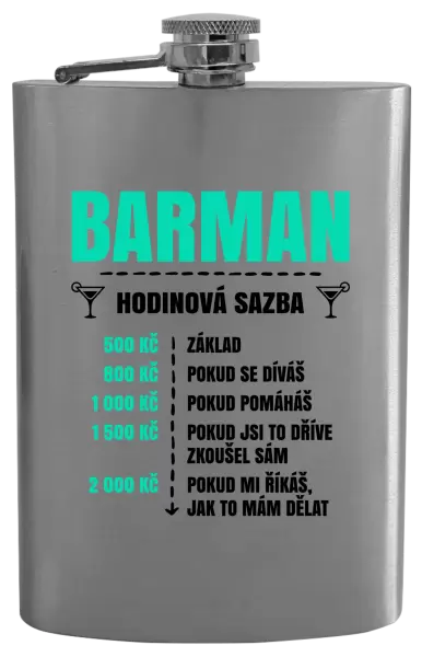 Placatka Hodinová sazba - barman