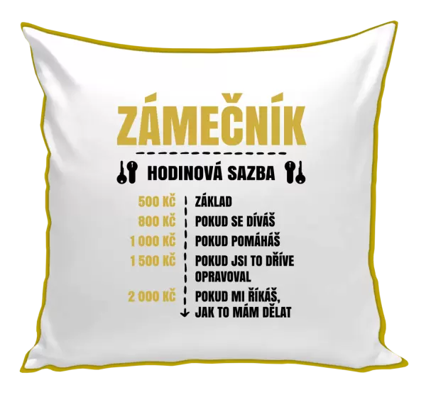 Polštář Hodinová sazba - zámečník