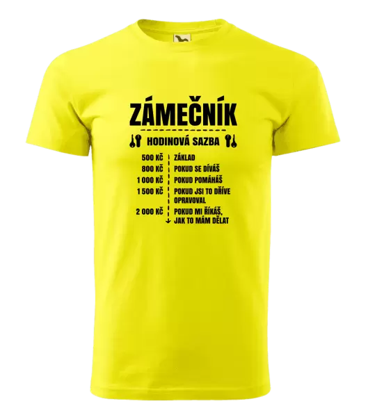 Pánské tričko Hodinová sazba - zámečník