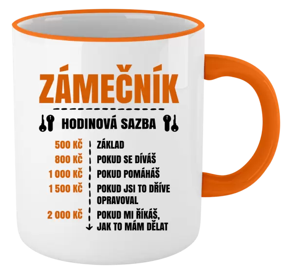 Hrnek Hodinová sazba - zámečník