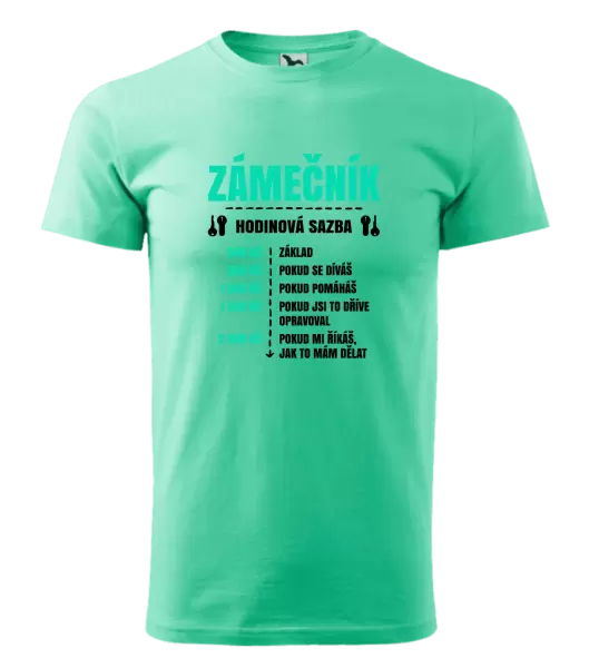 Pánské tričko Hodinová sazba - zámečník