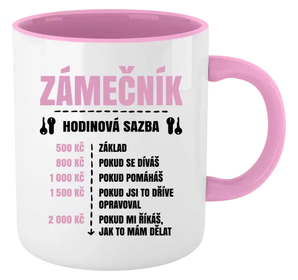 Hrnek Hodinová sazba - zámečník