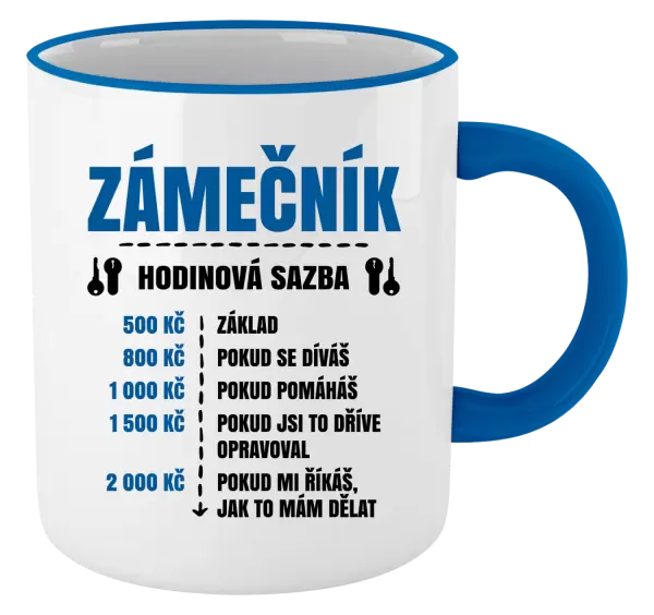 Hrnek Hodinová sazba - zámečník