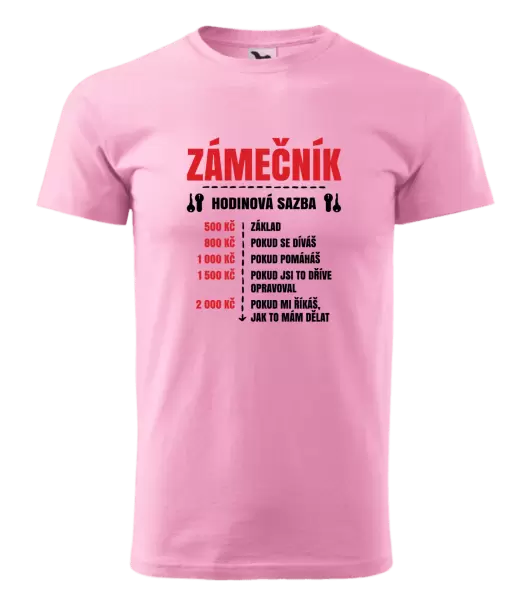 Pánské tričko Hodinová sazba - zámečník