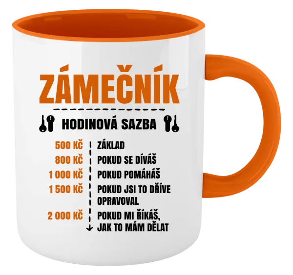 Hrnek Hodinová sazba - zámečník