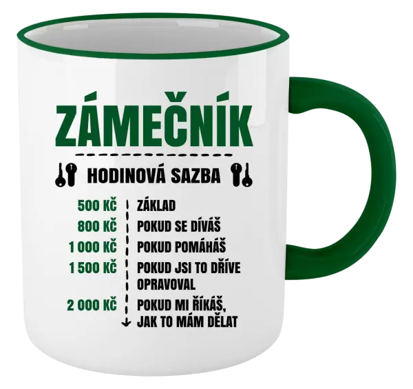 Hrnek Hodinová sazba - zámečník