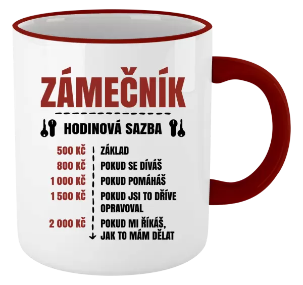 Hrnek Hodinová sazba - zámečník