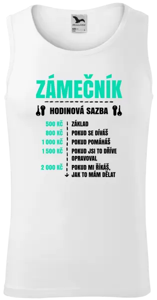 Pánské tílko Hodinová sazba - zámečník