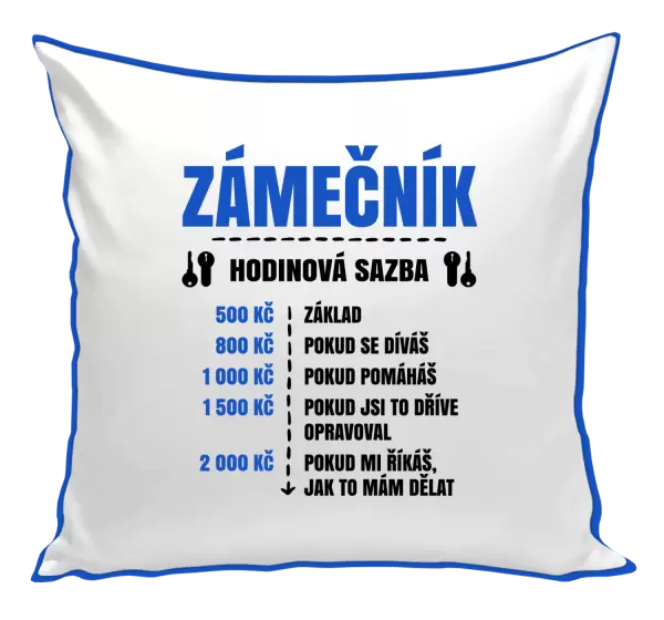 Polštář Hodinová sazba - zámečník