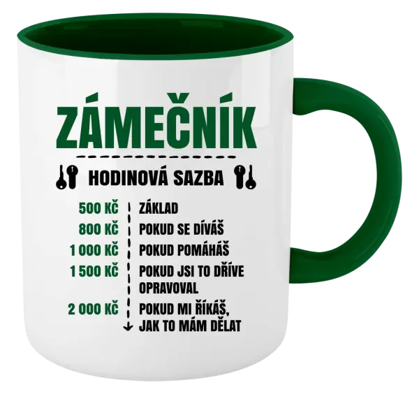 Hrnek Hodinová sazba - zámečník