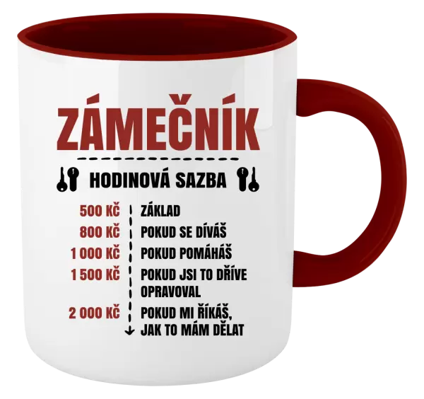 Hrnek Hodinová sazba - zámečník