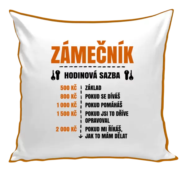 Polštář Hodinová sazba - zámečník