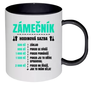 Plastový hrnek Hodinová sazba - zámečník