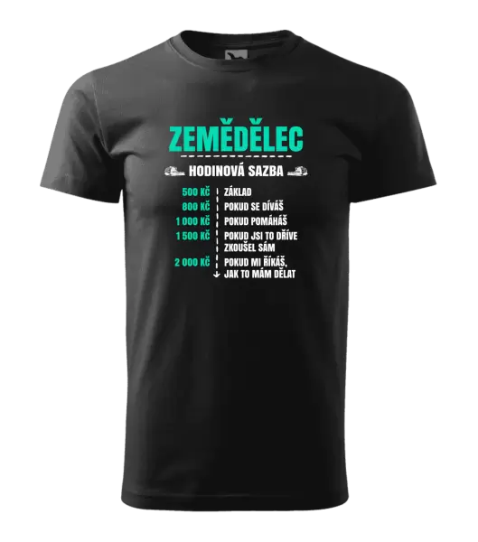 Pánské tričko Hodinová sazba - zemědělec