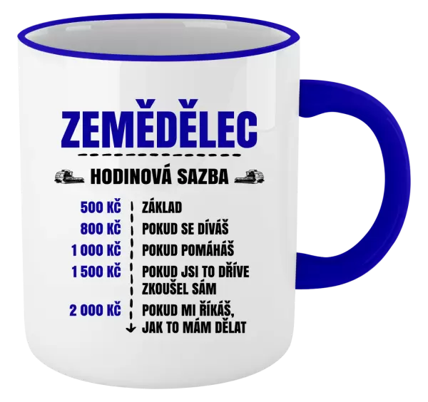 Hrnek Hodinová sazba - zemědělec