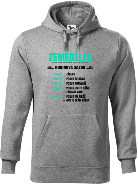 Pánská mikina Hodinová sazba - zemědělec